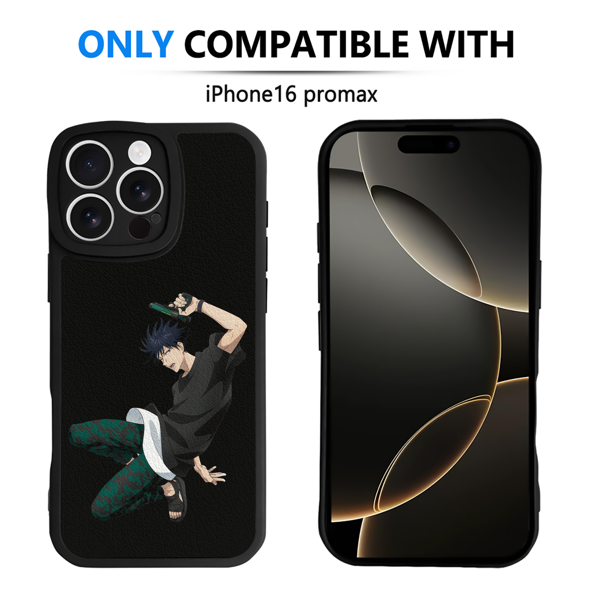 （画像用） 呪術廻戦 Jujutsu Kaisen 【iPhone 16シリーズ対応】シリコンスマホケース（レザー調） 材質：シリコン
